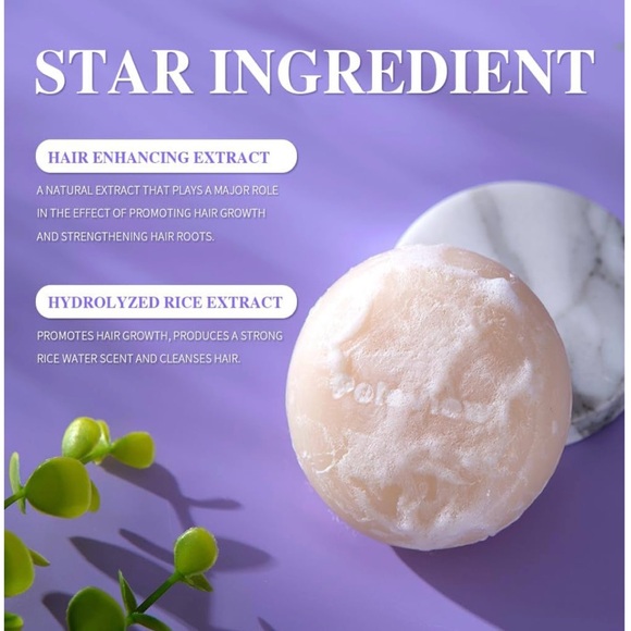 2× Rice‎ Water Shampoo Bar Soap For Hair Loss Hair Regrowth Moisturizing Scalp - Picture 2 of 10